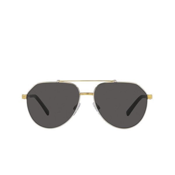 DOLCE&GABBANA DG 2288 1313/87 Unisex Sunglasses Silver Gold
