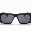 BALMAIN BPS-128A-54 Unisex Sunglasses Black/Gold