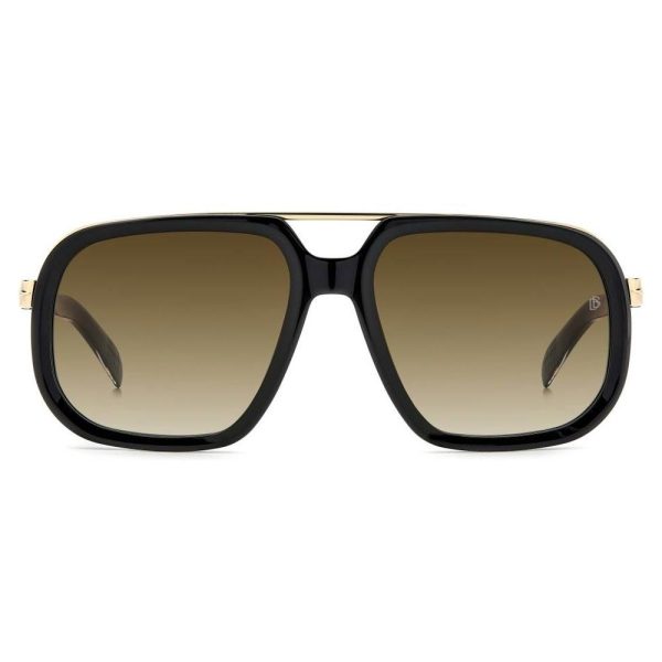 DAVID BECKHAM DB 7101/S 2M2HA Men Sunglasses Black and gold
