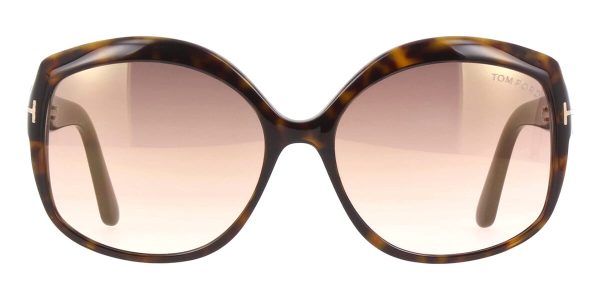 TOM FORD TF919 52F Women Sunglasses Shiny Dark Havana