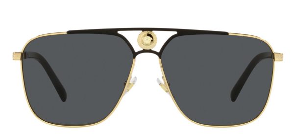 VERSACE VE 2238 1436/87 Men Sunglasses Gold Black