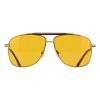 TOM FORD FT 1017 30E Men Sunglasses Shiny Gold with Black