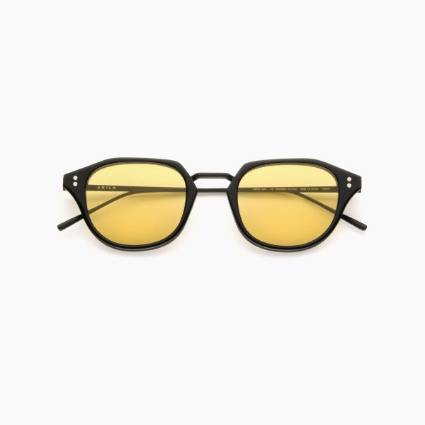 AKILA THEORY - AKILA yellow black Round Unisex Sunglasses BLACK