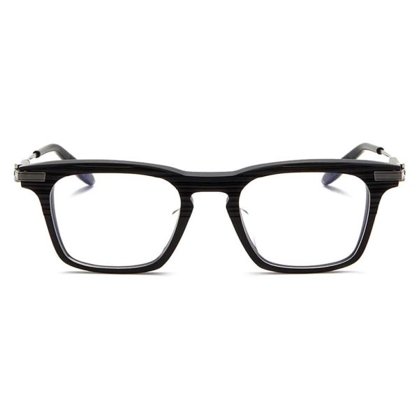 AKONI AKX-400D 48 Men Optical Frame Matte Black with Antique Silver