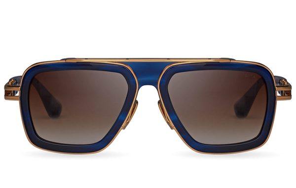 DITA LXN-EVO DTS403-A-03 Unisex Sunglasses Blue Swirl - Yellow Gold