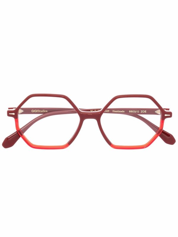 GIGISTUDIOS 6603/0 ZOE S/HEX Unisex Optical Frame RED