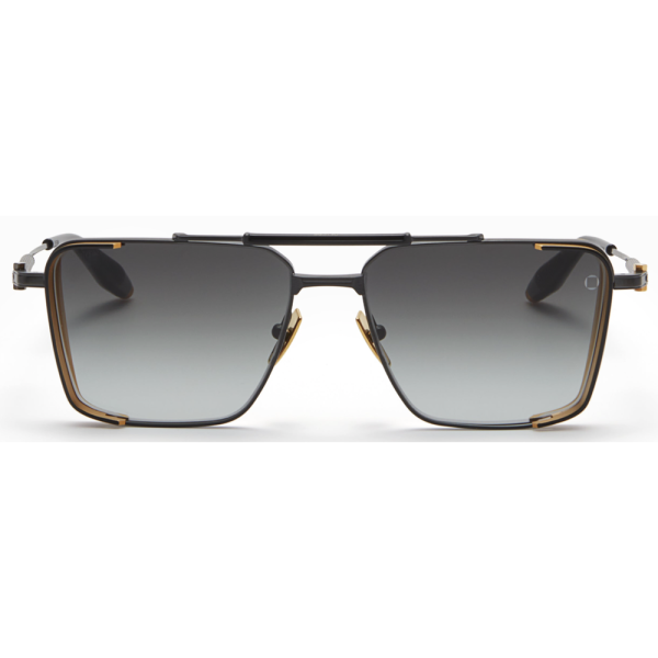 AKONI AKS-203E 58 Unisex Sunglasses Matte Black Gold
