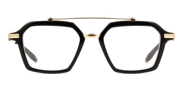 AKONI AKX-413A-51 Unisex Optical Frame Crystal Black and Gold