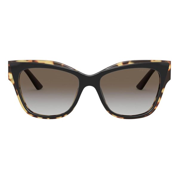 PRADA SPR 23X 389-0A7 Women Sunglasses Black and Havana Media