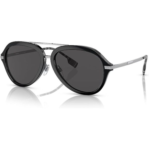 BURBERRY B 4377 3001/87 Unisex Sunglasses BLACK - Image 2