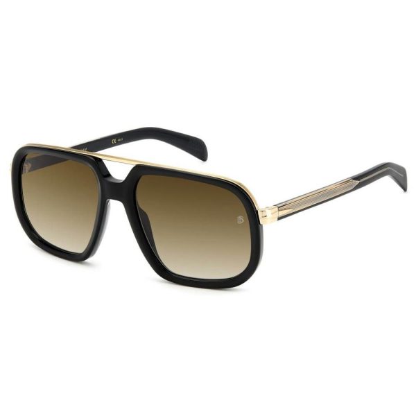 DAVID BECKHAM DB 7101/S 2M2HA Men Sunglasses Black and gold - Image 2