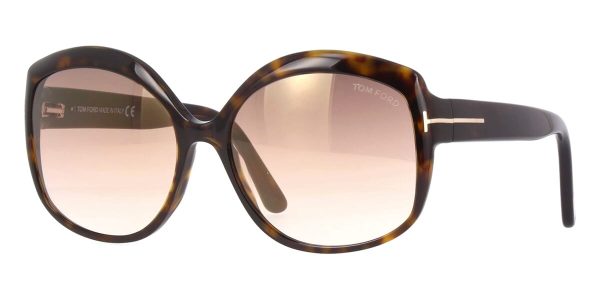 TOM FORD TF919 52F Women Sunglasses Shiny Dark Havana - Image 2