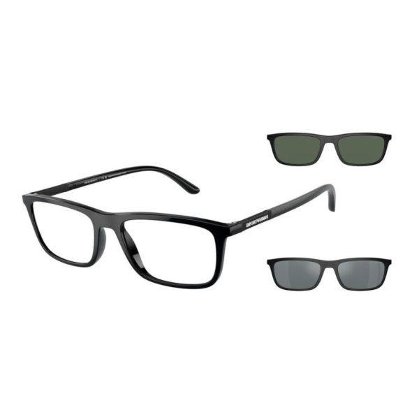EMPORIO ARMANI EA 4160 5001/1W Men Sunglass Shiny Black - Image 2