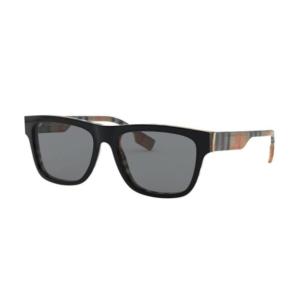 BURBERRY B 4293 3806/87 Men Sunglasses Top Black On Vintage Check - Image 2
