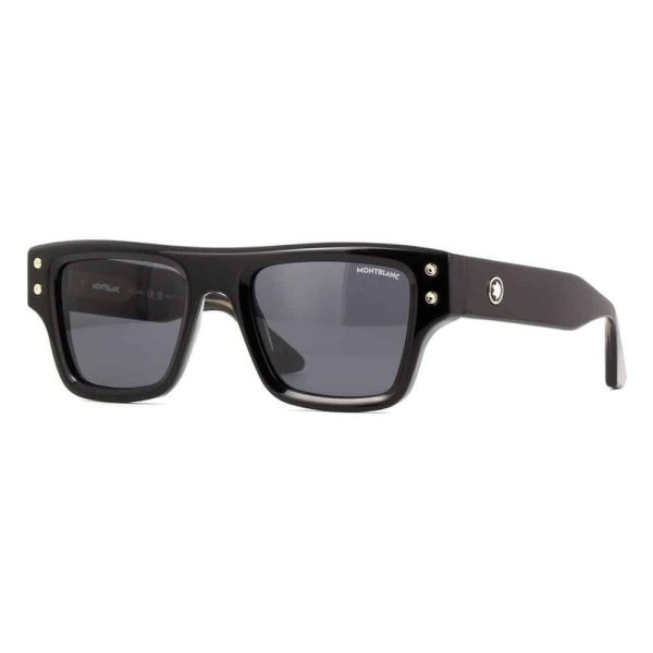 MONT BLANC MB0253S 001 Men Sunglasses Shiny black - Image 2