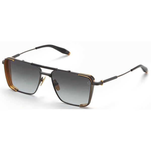 AKONI AKS-203E 58 Unisex Sunglasses Matte Black Gold - Image 2