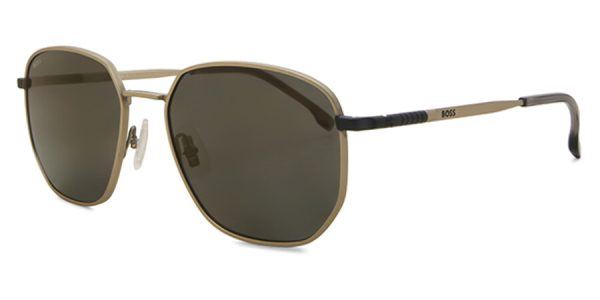 HUGO BOSS 1413/S 0NZJO Men Sunglasses Matte Gold Black - Image 2