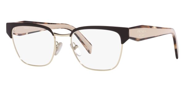 PRADA VPR 65Y KOF-1O1 Women Optical Frame Brown/Pale Gold - Image 2