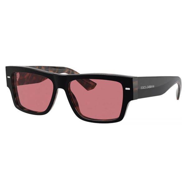 DOLCE&GABBANA DG 4451 3417/7N Men Sunglasses Black On Red Havana - Image 2