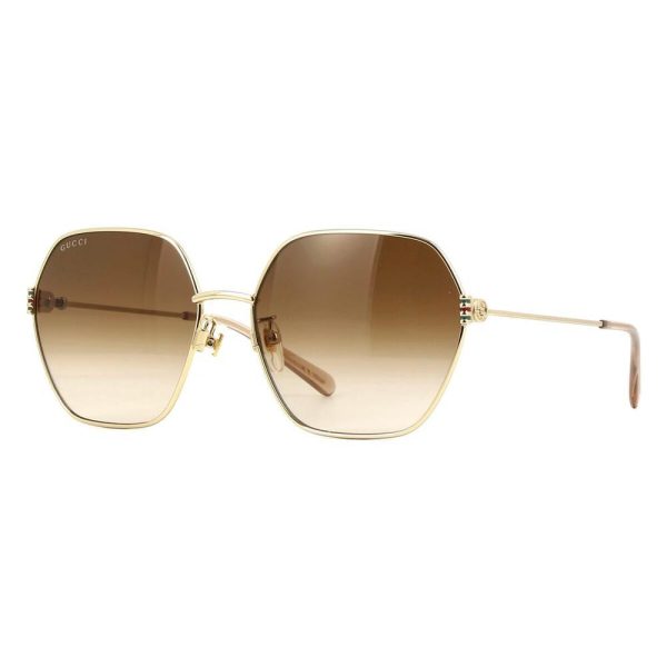 GUCCI GG1285SA 002 Women Sunglass GOLD - Image 2