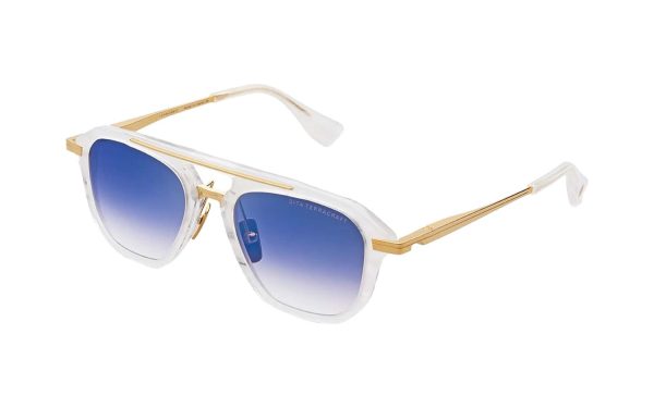 DITA DTS416-A-02 Unisex Sunglasses White Swirl - Image 2