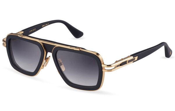 DITA DTS403-A-01 Unisex Sunglasses Matte Black - Yellow Gold - Image 2