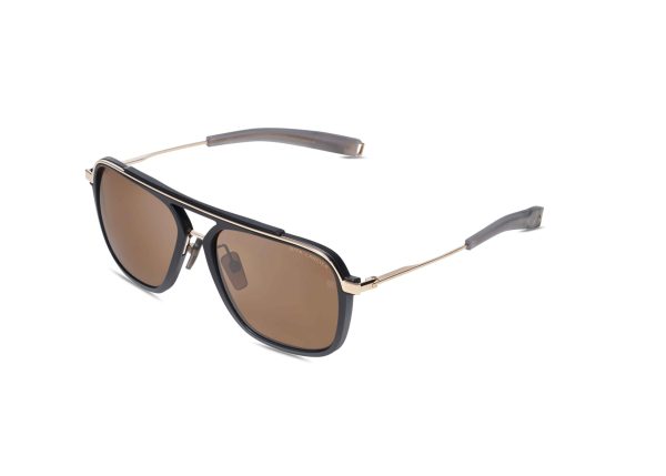 DITA DLS400-57-01 Men Sunglasses BLACK/GOLDEN - Image 2