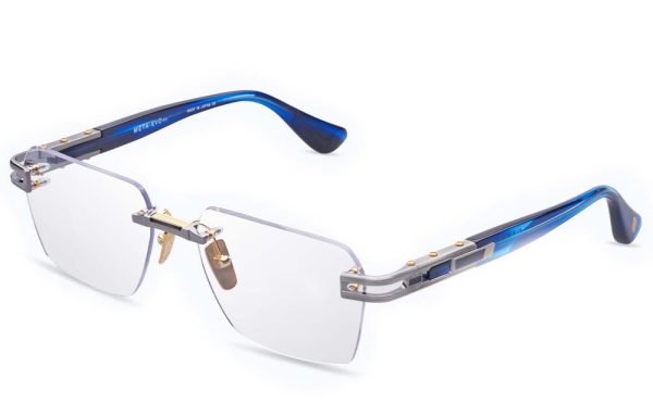 DITA DTX154-A-02 Women Optical Frame Antique Silver Blue Swirl - Image 2