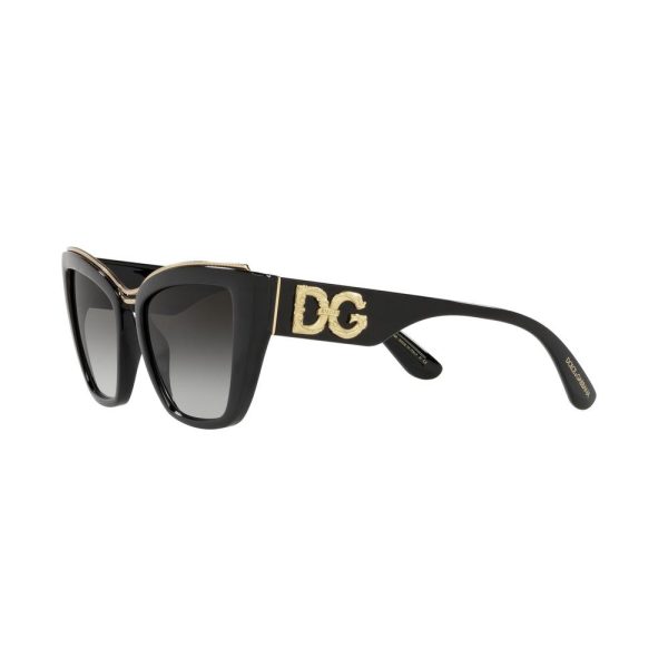 DOLCE&GABBANA DG 6144 501/8G Women Sunglasses BLACK - Image 2