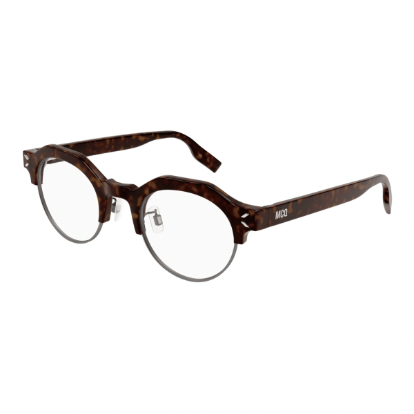 ALEXANDER MCQUEEN MQ0372O 002 - METAL SHEET ALEXANDER MCQUEEN Brown Round - Image 2