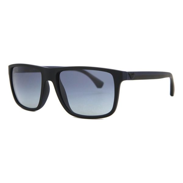 EMPORIO ARMANI EA 4033 564/4L Men Sunglass Black Rubber Blue - Image 2