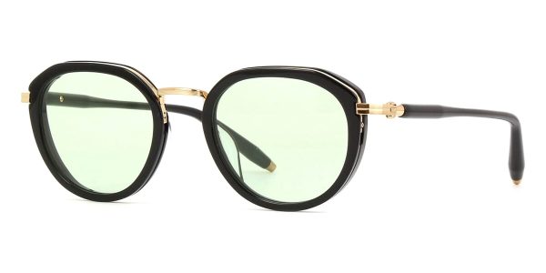 AKONI AKX-409A-49 Unisex Sunglasses Black with Gold - Image 2