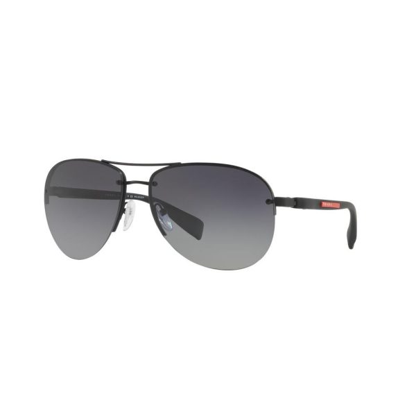 PRADA SPS 56M DG0-5W1 Men Sunglasses BLACK RUBBER - Image 2