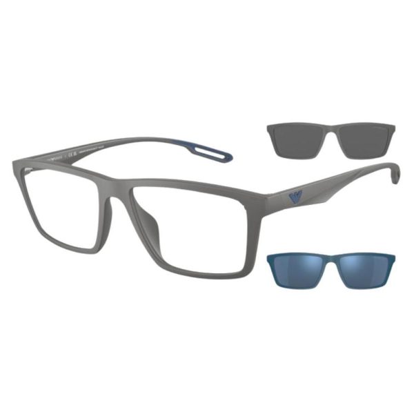 EMPORIO ARMANI EA 4189U 5060/1W Men Clip On Sunglass Grey & Blue - Image 2