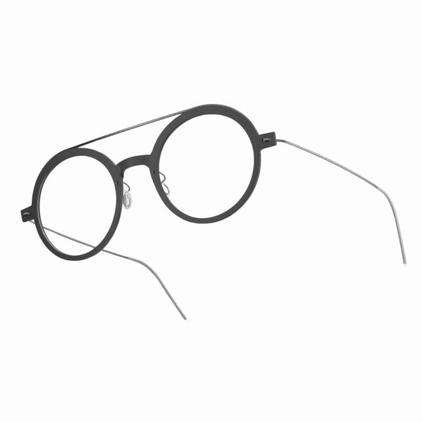 LINDBERG N.O.W TITANIUM 6543 Unisex Optical Frame Charcoal with silver temples - Image 2