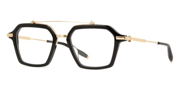 AKONI AKX-413A-51 Unisex Optical Frame Crystal Black and Gold - Image 2
