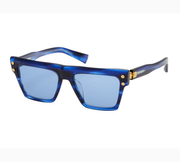 BALMAIN B-V BPS-121D Unisex Sunglasses Blue Swirl - Image 2