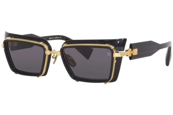 BALMAIN BPS-130A-52 Unisex Sunglasses Black/Gold - Image 2