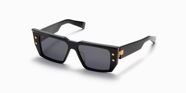 BALMAIN BPS-128A-54 Unisex Sunglasses Black/Gold - Image 2