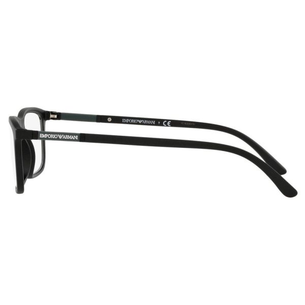 EMPORIO ARMANI EA4160 5042/ 1W Men Optical with Clip-On Sunglasses Matte Black - Image 3