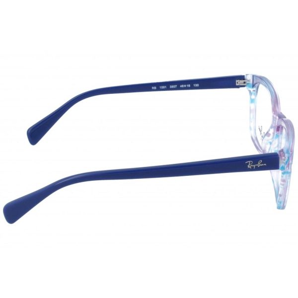 Ray-Ban RB1591 3807 Kid Optical Frame Polished Violet Striped Multicolor - Image 3