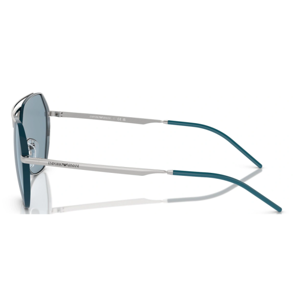 EMPORIO ARMANI EA 2148 3015/80 Women Sunglasses Shiny Silver - Image 3