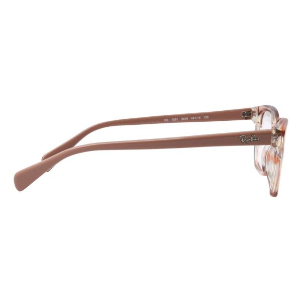 Ray-Ban RB1591 3809 Kid Optical Frame Polished Brown Striped Multicolor - Image 3