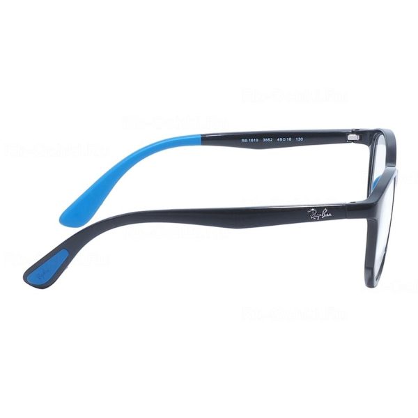 Ray-Ban RB1619 3862 Kid Optical Frame Polished Black On Blue - Image 3