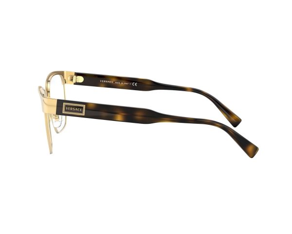 VERSACE VE 1264 1460 Men Optical Frame Gold and dark havana - Image 3