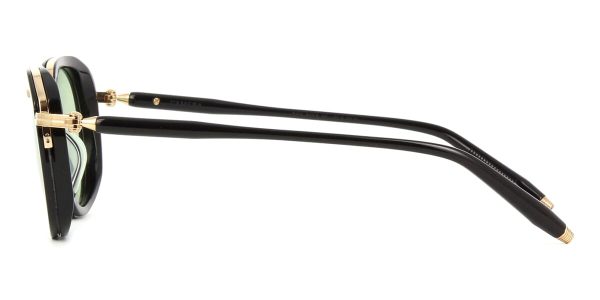 AKONI AKX-409A-49 Unisex Sunglasses Black with Gold - Image 3