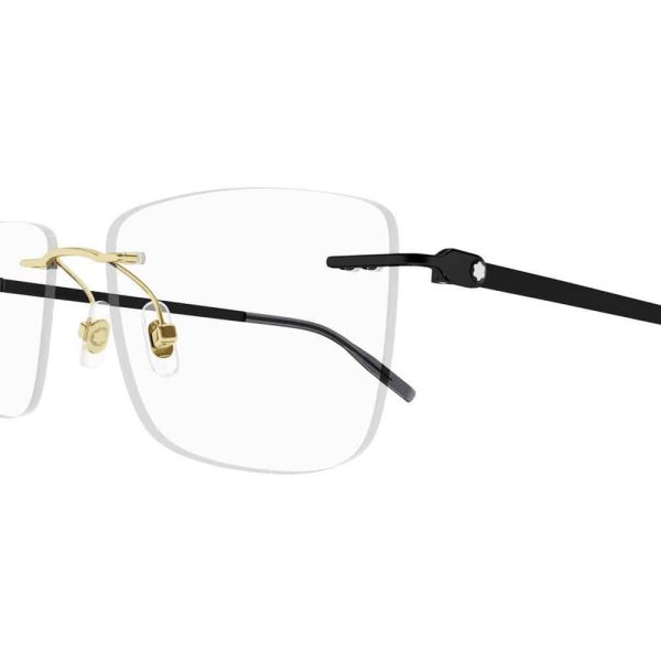 MONT BLANC MB0281O 006 Men Optical Frame Gold (Shiny Light Gold) - Image 3