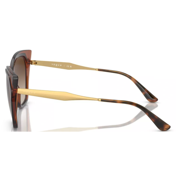 VOGUE VO 5521-S 238613 Women Sunglasses Top Dark Havana/Light Brown - Image 3