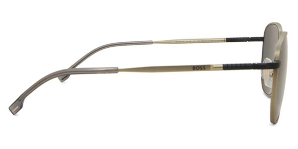 HUGO BOSS 1413/S 0NZJO Men Sunglasses Matte Gold Black - Image 3