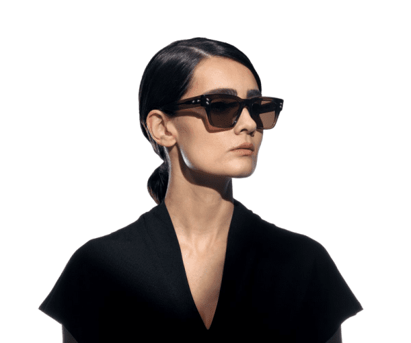 AKONI AKX-100D-54 Unisex Sunglasses Scraped Matte Black - Image 3